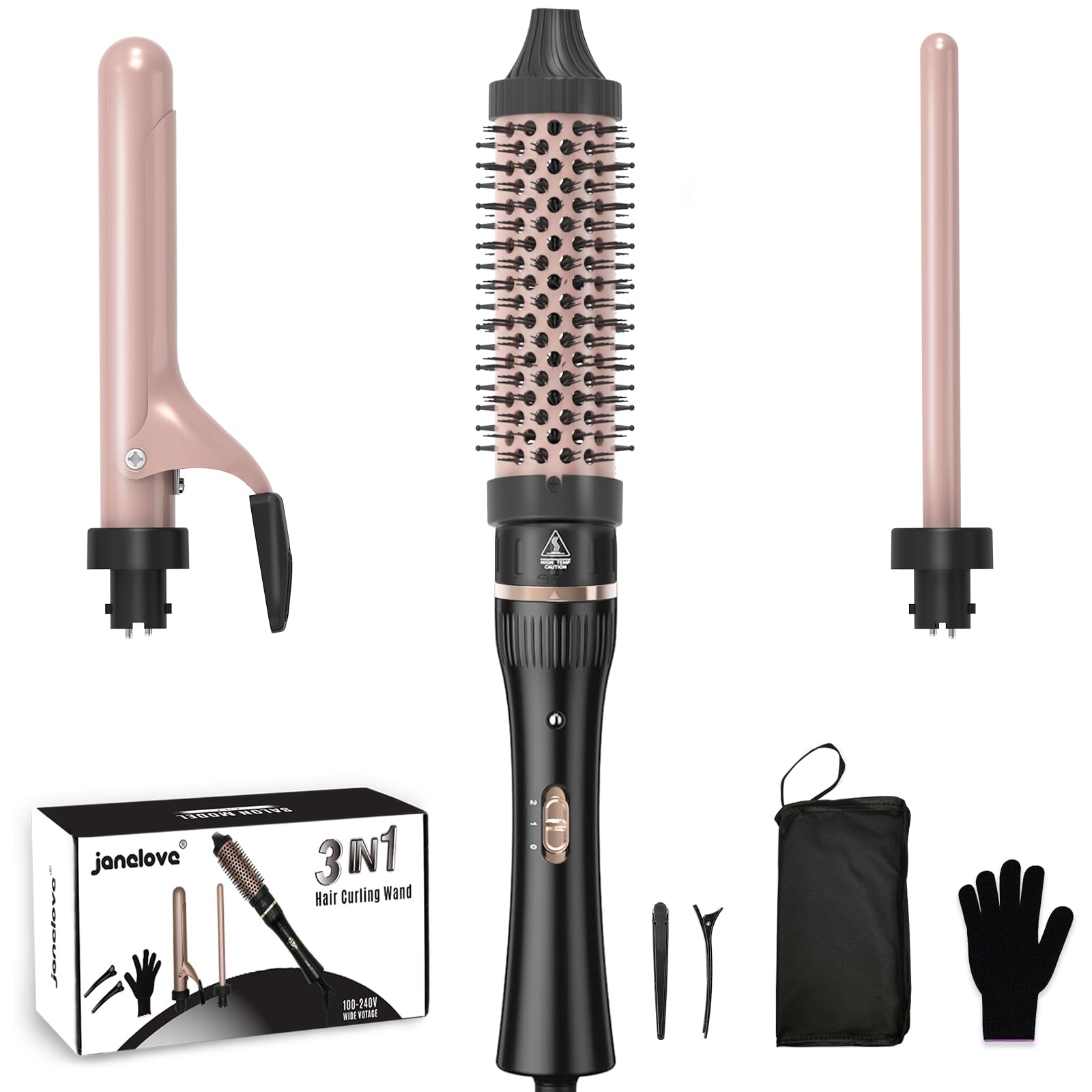 Amazon.com: javelove 3 in 1 Curling Iron Set with Thermal Brush